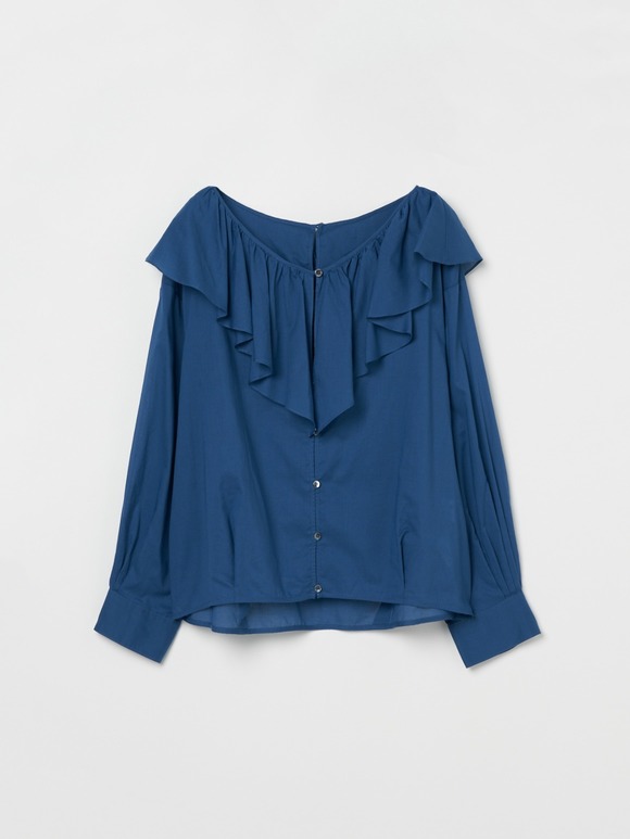 Cotton loan flair collar shirt