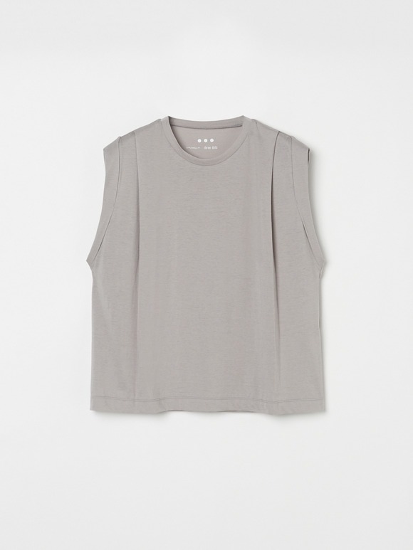 Cashmere cotton sleeveless tee