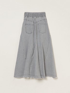 Denim volume flair skirt 詳細画像