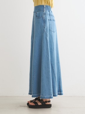 Denim volume flair skirt 詳細画像