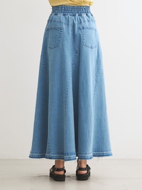 Denim volume flair skirt 詳細画像