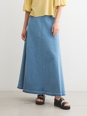 Denim volume flair skirt 詳細画像