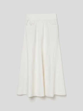 Denim volume flair skirt 詳細画像