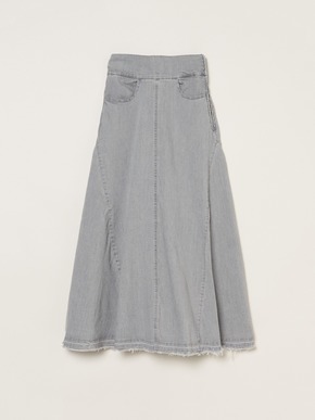 Denim volume flair skirt 詳細画像