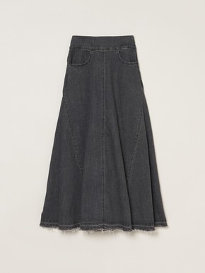 Denim volume flair skirt 詳細画像