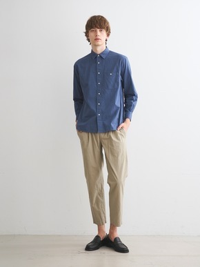 Men's piece dyed pinstripe l/s shirts 詳細画像