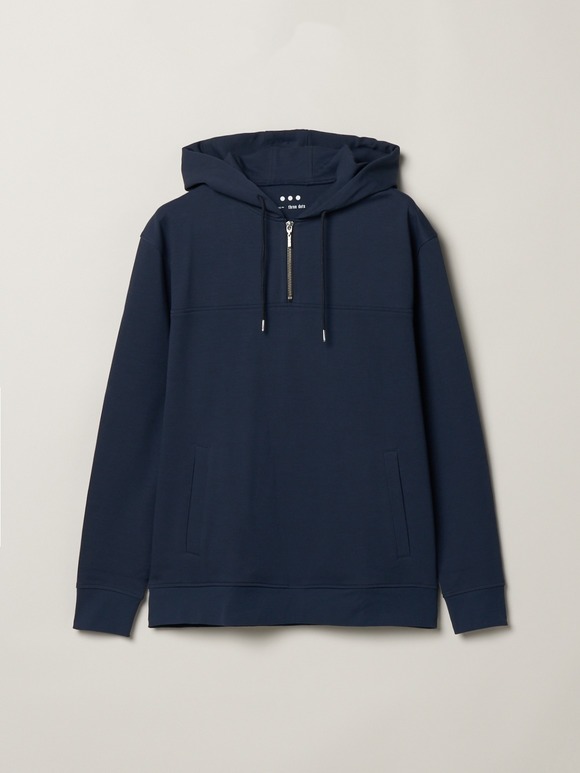 Men's high gauge cardboard halfzip hoody