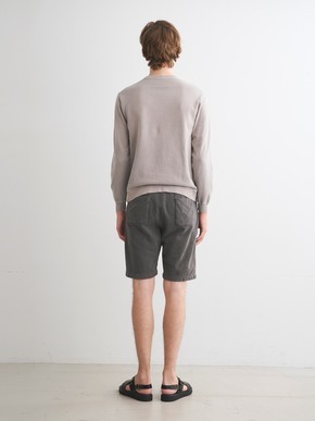 Men's Pigment dye organic cotton l/s crew 詳細画像