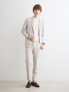 Men's fleece stripe 2button jackt 詳細画像