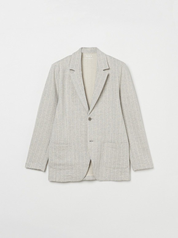 Men's fleece stripe 2button jackt