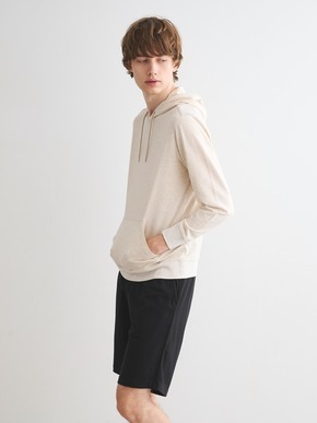 Men's gauze french terry pull hoody 詳細画像