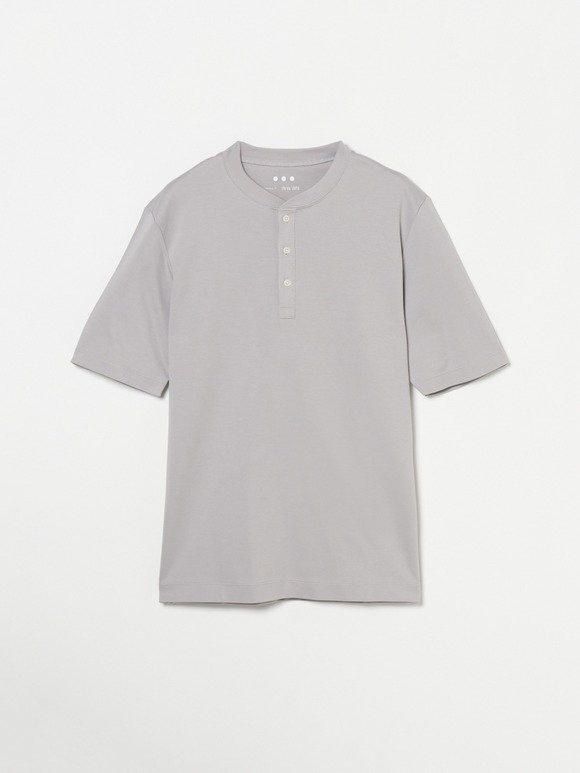 Men's high gauge smooth s/s henley