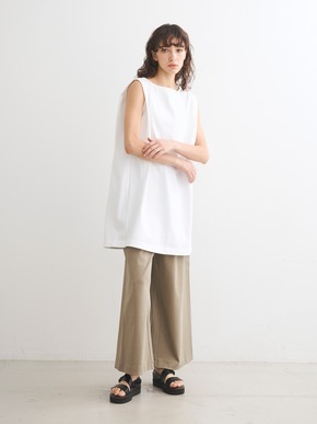 Sleek canvas slv less long tunic 詳細画像