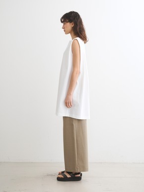 Sleek canvas slv less long tunic 詳細画像