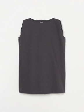 Sleek canvas slv less long tunic 詳細画像