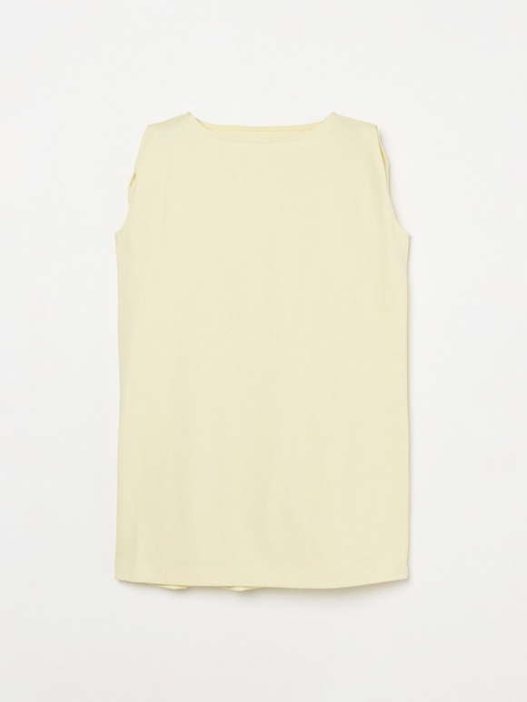 Sleek canvas slv less long tunic