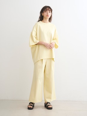 Sleek canvas half slv loose tee 詳細画像