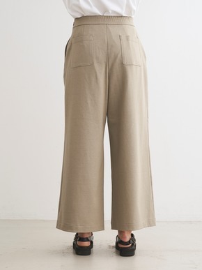 Sleek canvas wide pants 詳細画像