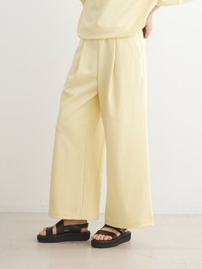 Sleek canvas wide pants 詳細画像