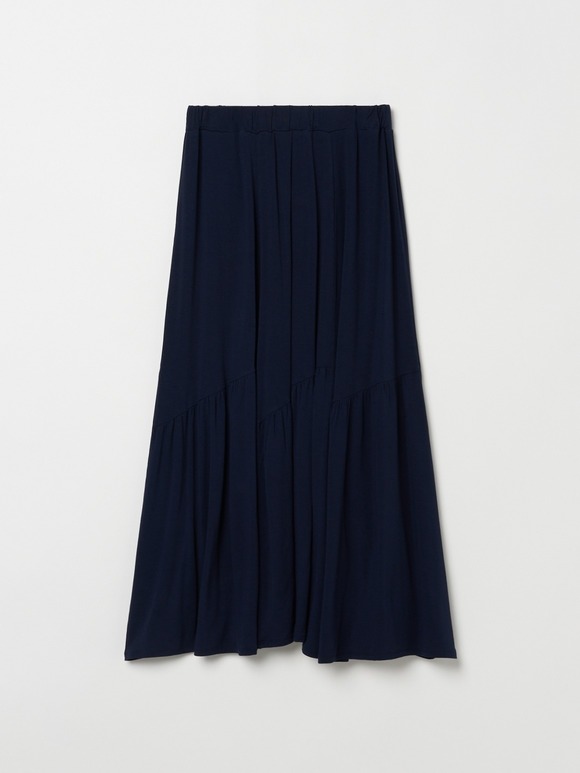 Travel line zigzag flare skirt