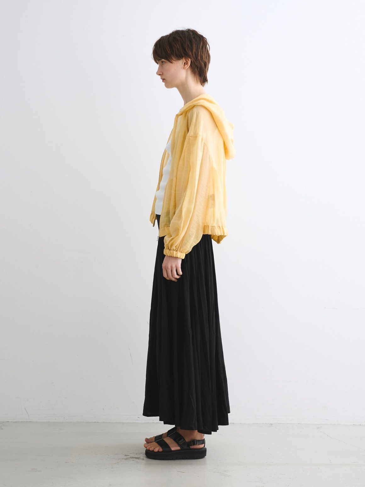 Shiny shirt zip up hoody｜スリードッツ オフィシャルオンラインショップ