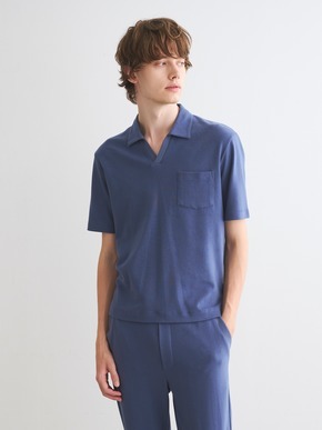 Men's compact pile skipper polo 詳細画像