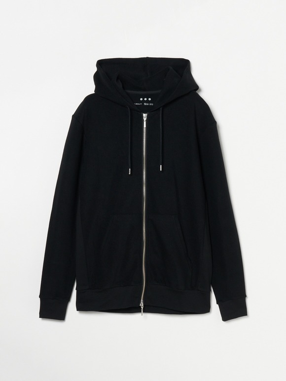 Men's compact pile l/s zip hoody