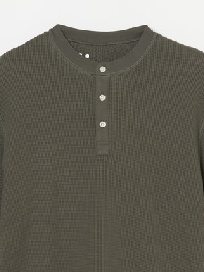 Men's pima waffle s/s henley 詳細画像