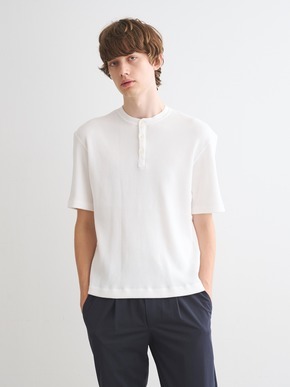 Men's pima waffle s/s henley 詳細画像