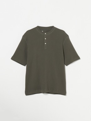 Men's pima waffle s/s henley 詳細画像