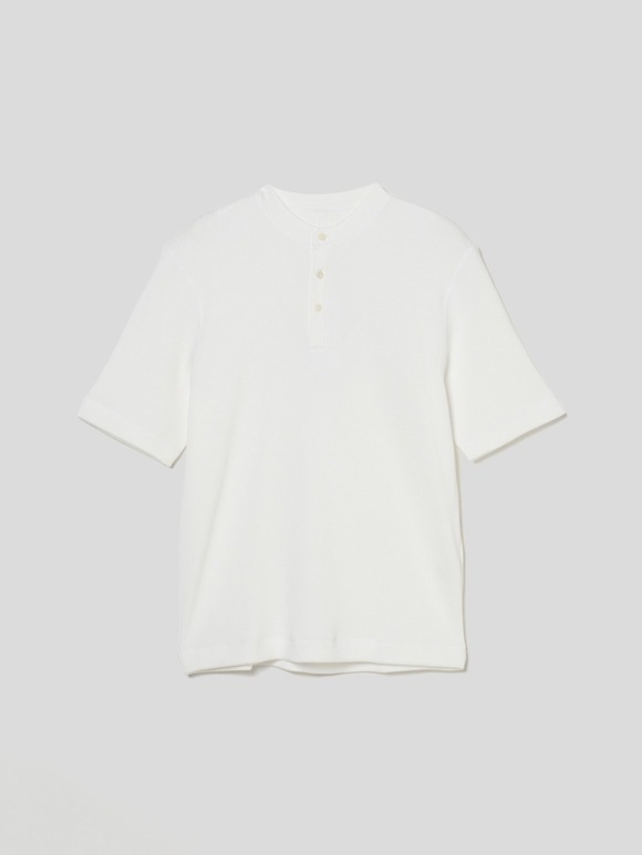 Men's pima waffle s/s henley