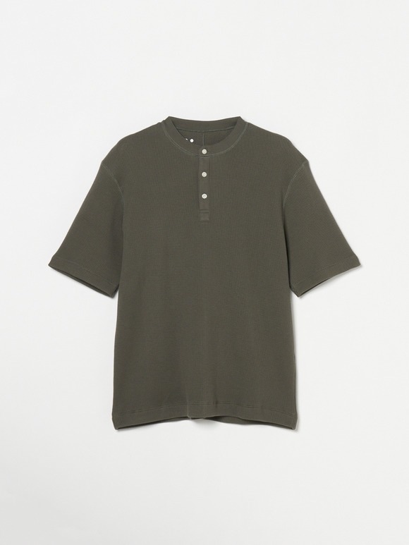 Men's pima waffle s/s henley