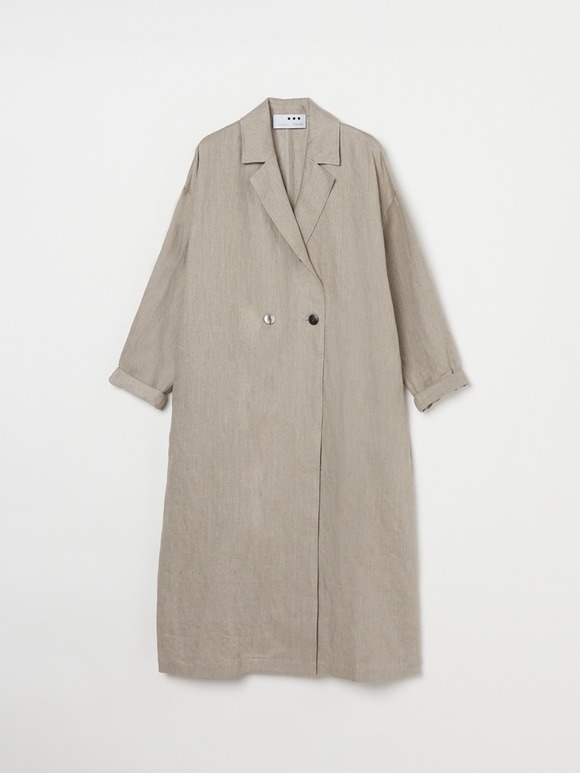 Rough linen trench