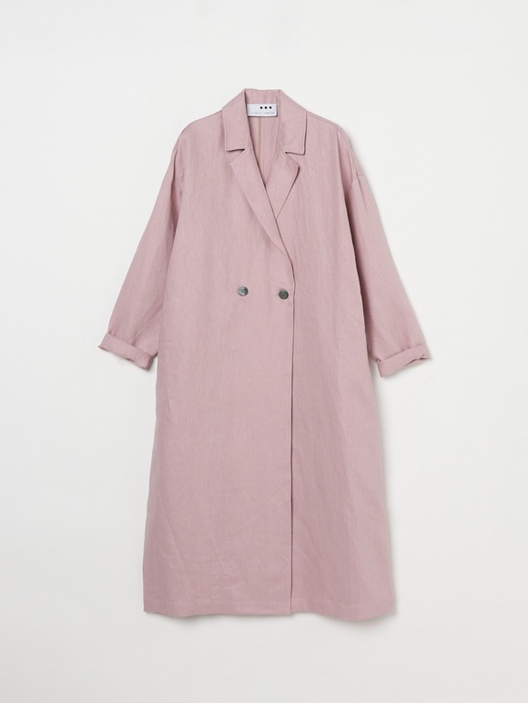 Rough linen trench