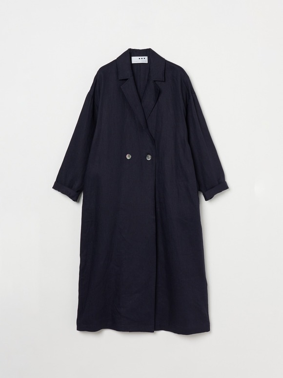 Rough linen trench
