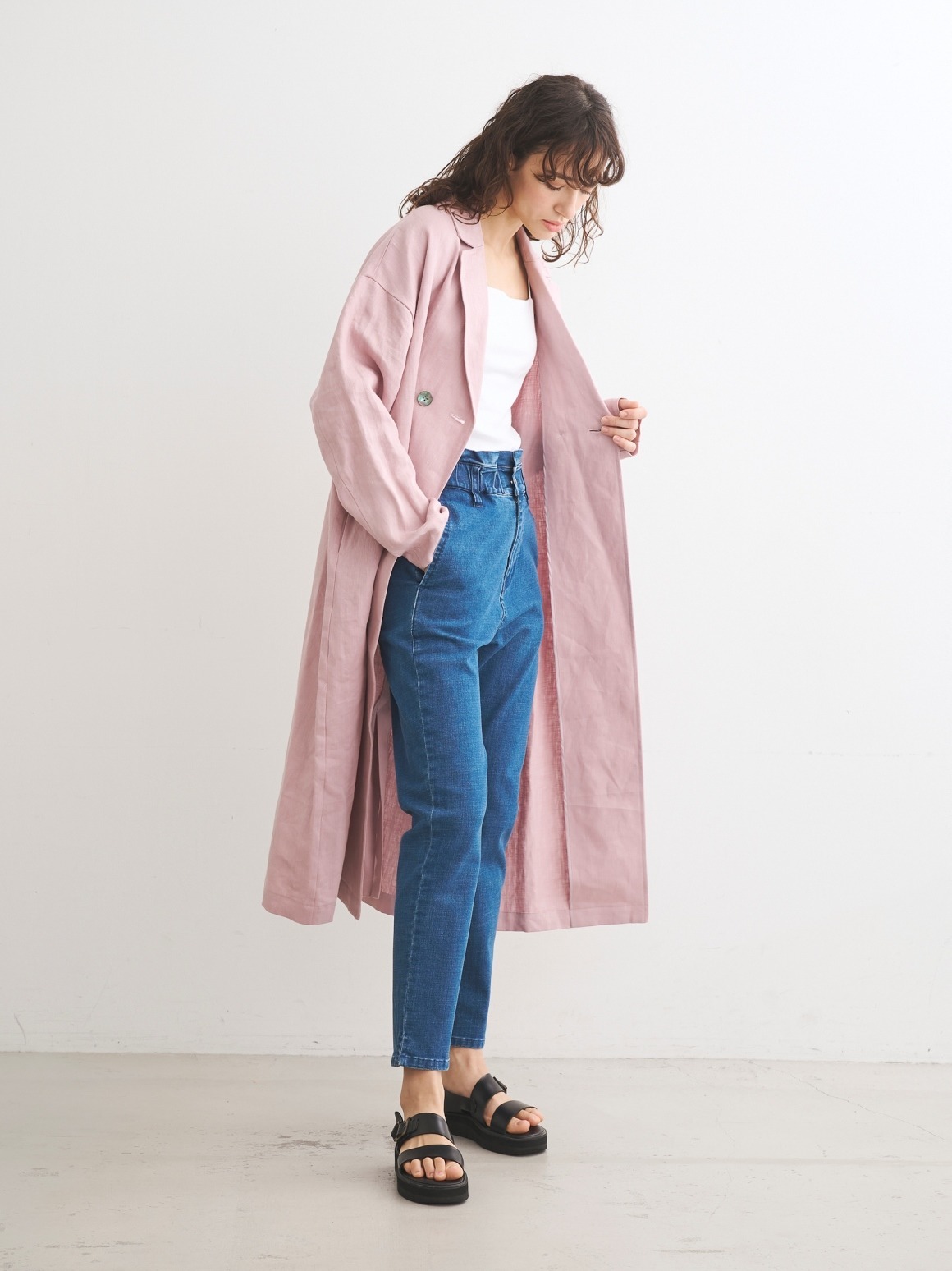 Rough linen trench|スリードッツ オフィシャルオンラインショップ Rough linen trench|スリードッツ オフィシャルオンラインショップ