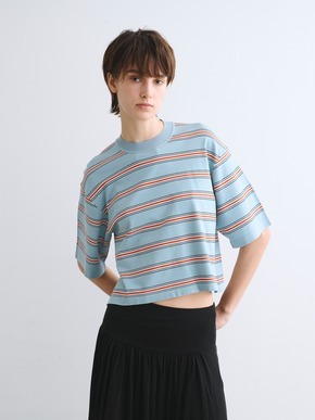 Sleek sweater s/s knitted tshirt 詳細画像