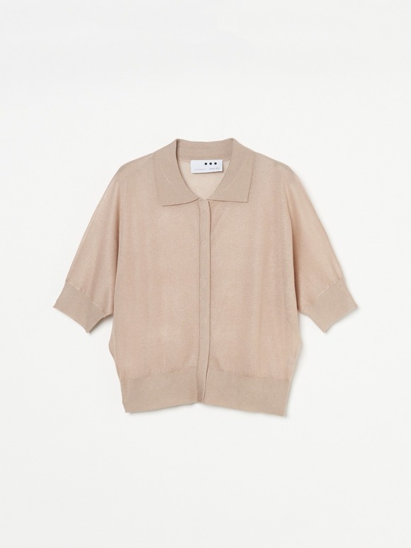 Sihny sheer sweater button polo