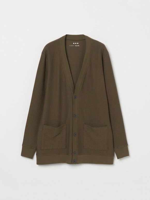 Men's waffle l/s cardigan
