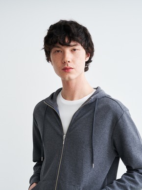 Men's stretch ponte zip hoody 詳細画像