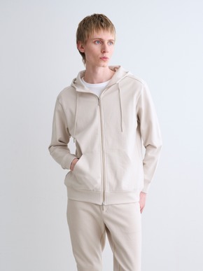 Men's stretch ponte zip hoody 詳細画像