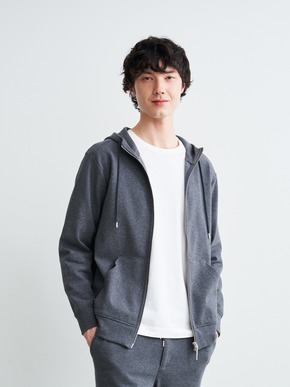 Men's stretch ponte zip hoody 詳細画像