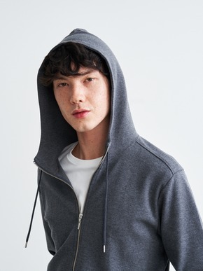 Men's stretch ponte zip hoody 詳細画像