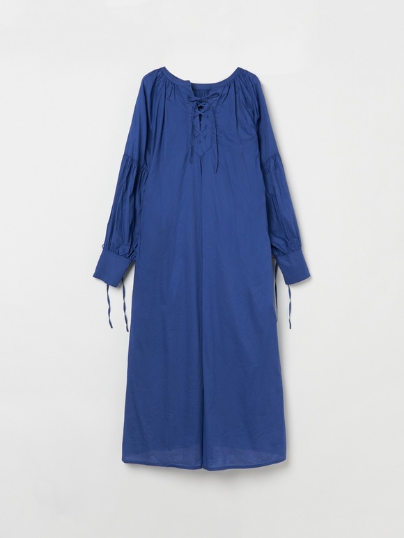 Vintage lawn 2way race-up dress