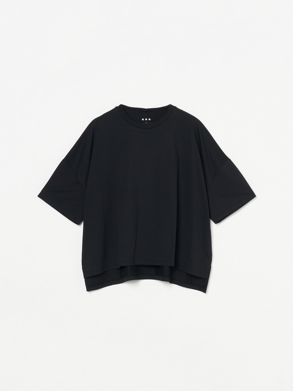 Powdery cotton half slv wide tee