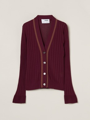 Soft cotton rayon rib cardigan 詳細画像