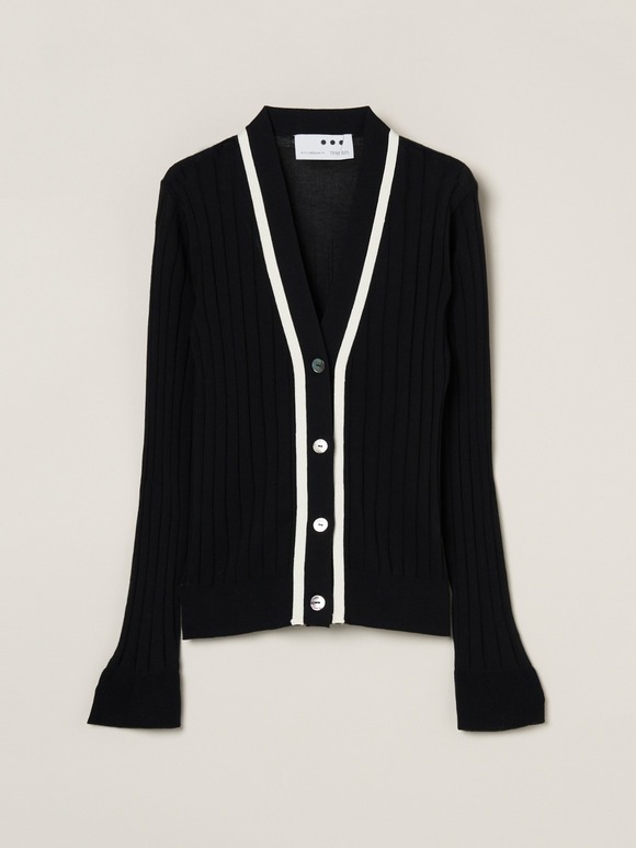 Soft cotton rayon rib cardigan