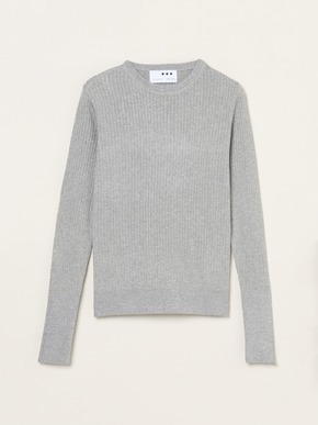 Lurex sweater rib knit tee 詳細画像