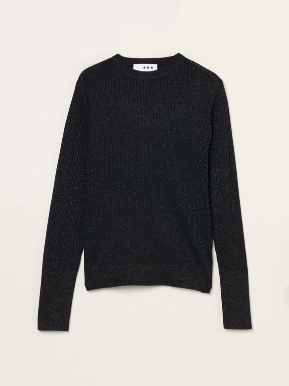 Lurex sweater rib knit tee