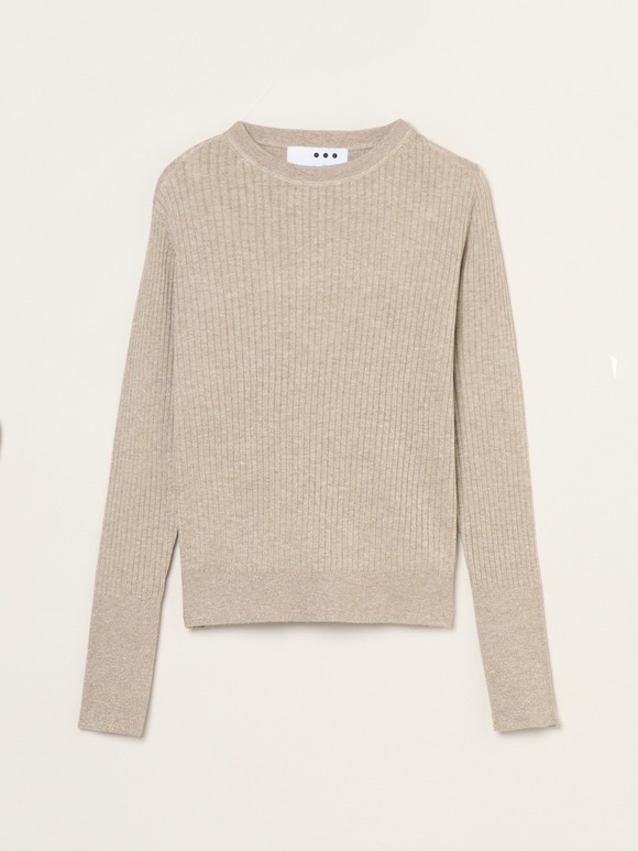 Lurex sweater rib knit tee
